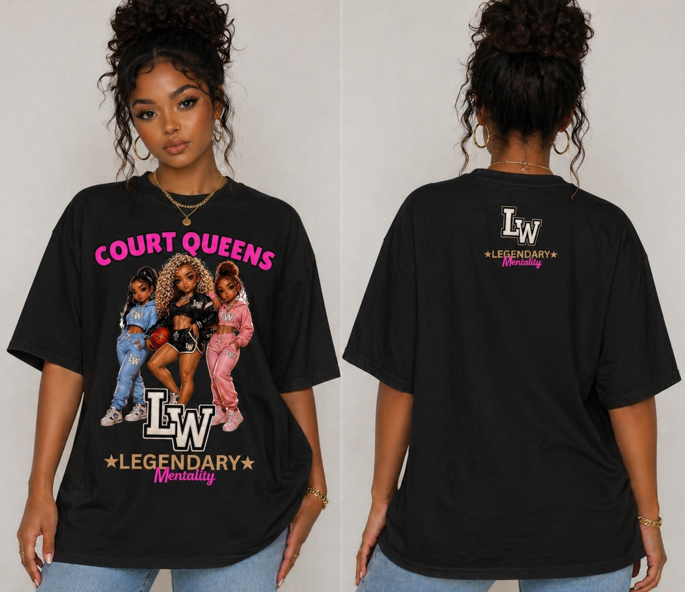 Court Queens Legendary Mentality Graphic Tee