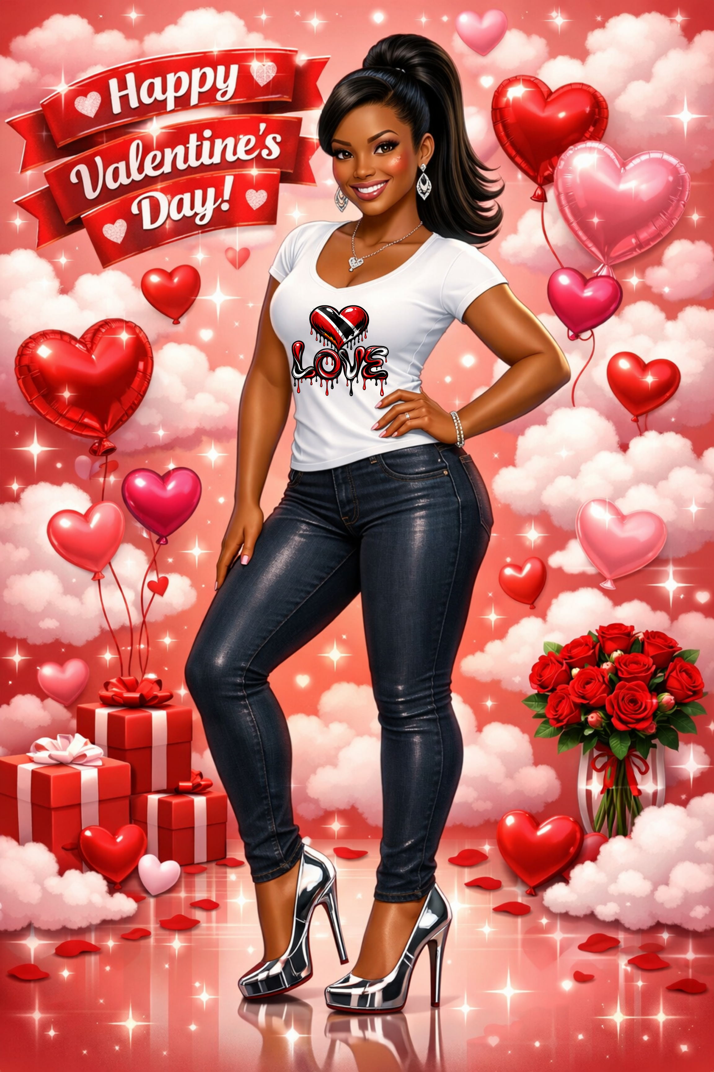Crimson Love Drip Tee