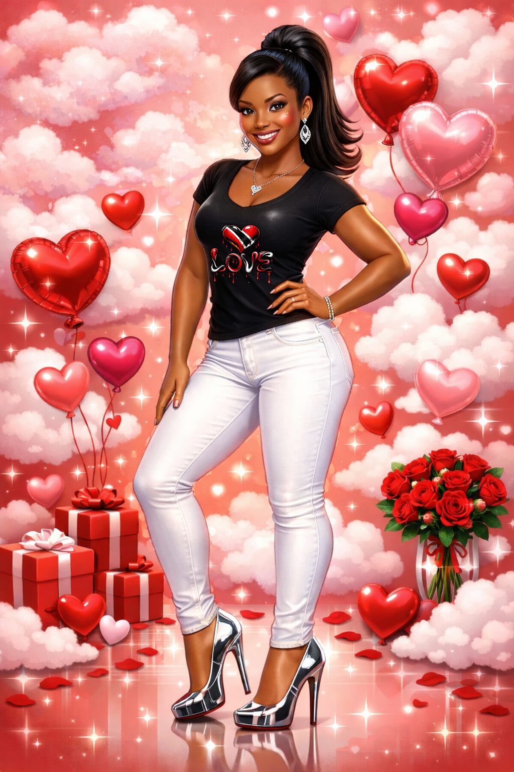 Crimson Love Drip Tee